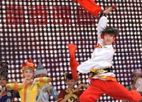 1月31日，演員在晚會上表演