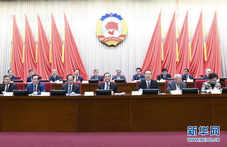 1月22日，政協(xié)第十二屆全國委員會常務(wù)委員會第二十四次會議在北京開幕。全國政協(xié)主席俞正聲出席開幕會。 新華社記者 燕雁 攝