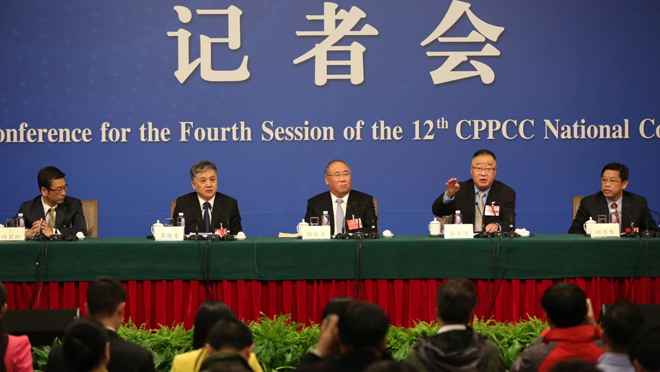 解振華、秦大河、吳曉青、胡存智、白巖松答記者問