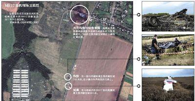 馬航MH17客機(jī)殘骸照片顯示，其機(jī)身上有許多細(xì)小孔洞。多名專家分析稱，這些孔洞或是飛機(jī)被導(dǎo)彈爆炸后飛散的彈片擊中所致。