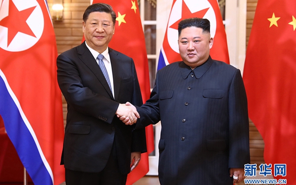 習(xí)近平同朝鮮勞動(dòng)黨委員長(zhǎng)、國(guó)務(wù)委員會(huì)委員長(zhǎng)金正恩舉行會(huì)談